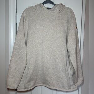 Merrell Oatmeal Hoodie Womens XXL Cozy Knit Pullover With Pockets